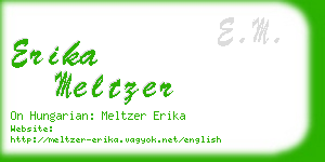 erika meltzer business card